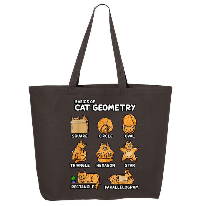 Basic Cat Geometry Cute Cat Cat Lover Cat Owner Math School 25L Jumbo Tote