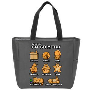 Basic Cat Geometry Cute Cat Cat Lover Cat Owner Math School Zip Tote Bag