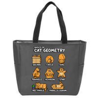 Basic Cat Geometry Cute Cat Cat Lover Cat Owner Math School Zip Tote Bag