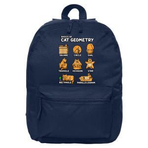 Basic Cat Geometry Cute Cat Cat Lover Cat Owner Math School 16 in Basic Backpack