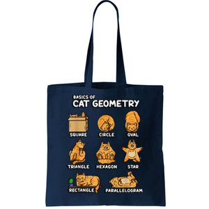 Basic Cat Geometry Cute Cat Cat Lover Cat Owner Math School Tote Bag