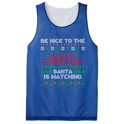 Banking Consultant Gift For Banking Consultant Ugly Sweater Gift Mesh Reversible Basketball Jersey Tank