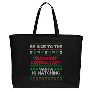 Banking Consultant Gift For Banking Consultant Ugly Sweater Gift Cotton Canvas Jumbo Tote