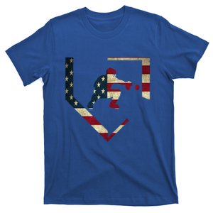 Baseball Catcher Gear Gift American Flag Baseballin Gift T-Shirt