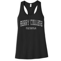 Berry College Georgia Retro Sports Design Women's Racerback Tank