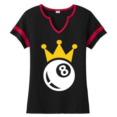 Billiards Crown Gift Ladies Halftime Notch Neck Tee