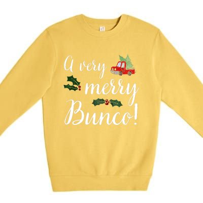 Bunco Christmas Gift Very Merry Bunco Premium Crewneck Sweatshirt