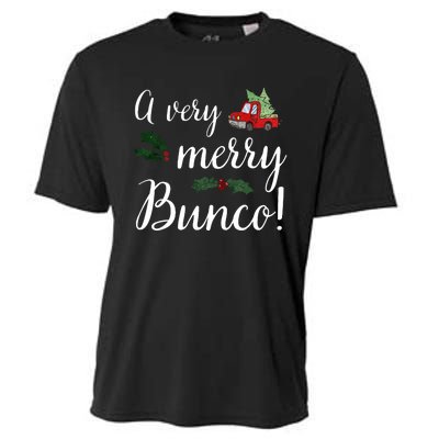 Bunco Christmas Gift Very Merry Bunco Cooling Performance Crew T-Shirt