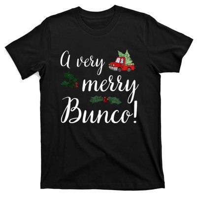 Bunco Christmas Gift Very Merry Bunco T-Shirt