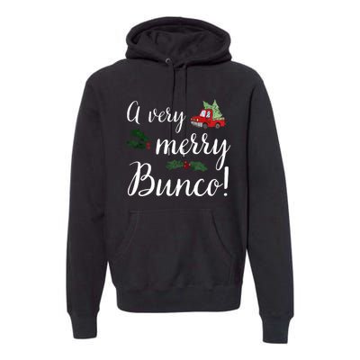 Bunco Christmas Gift Very Merry Bunco Premium Hoodie