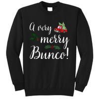 Bunco Christmas Gift Very Merry Bunco Tall Sweatshirt