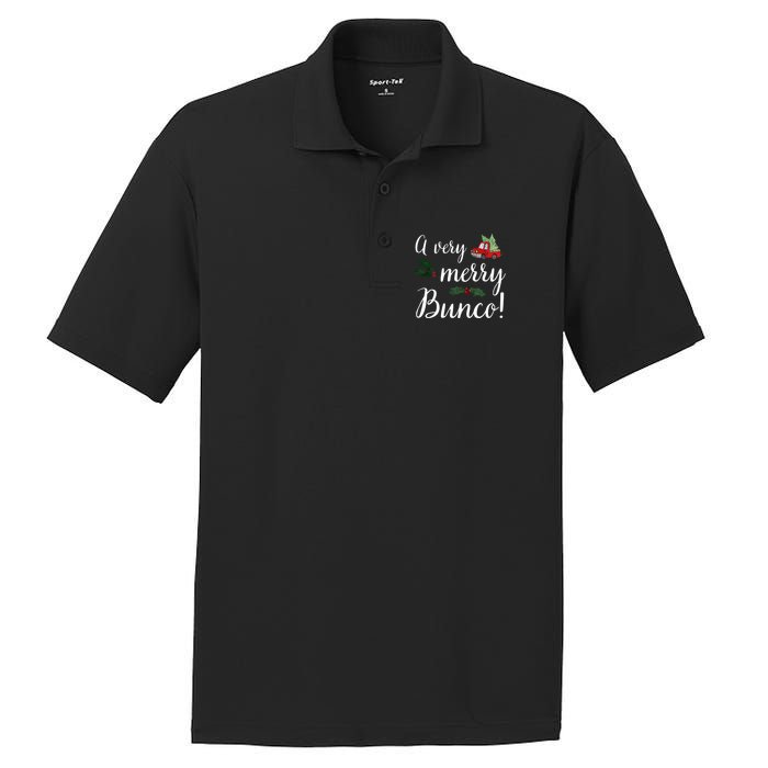 Bunco Christmas Gift Very Merry Bunco PosiCharge RacerMesh Polo