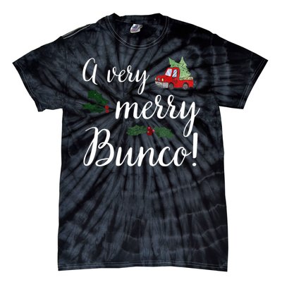 Bunco Christmas Gift Very Merry Bunco Tie-Dye T-Shirt