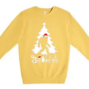 Bigfoot Christmas Gifts Funny Christmas Premium Crewneck Sweatshirt