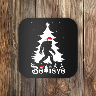 Bigfoot Christmas Gifts Funny Christmas Coaster