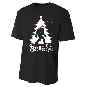 Bigfoot Christmas Gifts Funny Christmas Performance Sprint T-Shirt