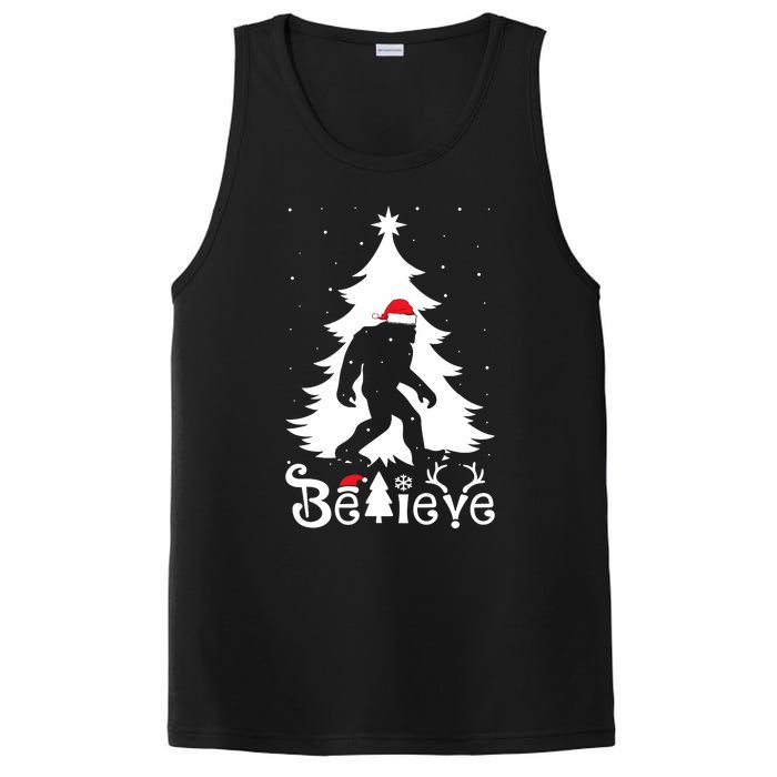 Bigfoot Christmas Gifts Funny Christmas PosiCharge Competitor Tank