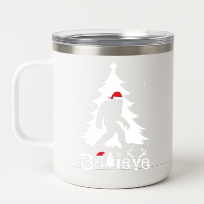 Bigfoot Christmas Gifts Funny Christmas 12 oz Stainless Steel Tumbler Cup