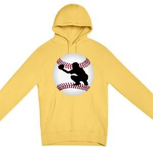 Baseball Catcher Gift Premium Pullover Hoodie