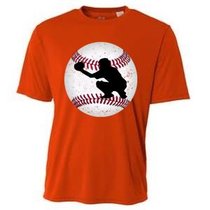 Baseball Catcher Gift Cooling Performance Crew T-Shirt