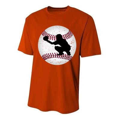 Baseball Catcher Gift Performance Sprint T-Shirt