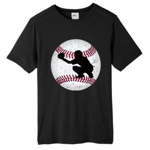 Baseball Catcher Gift Tall Fusion ChromaSoft Performance T-Shirt