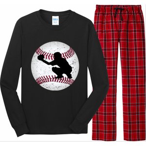 Baseball Catcher Gift Long Sleeve Pajama Set