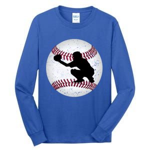 Baseball Catcher Gift Tall Long Sleeve T-Shirt