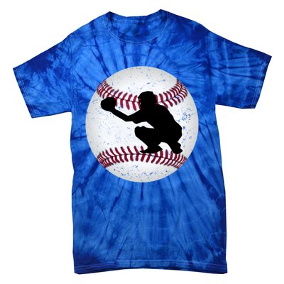 Baseball Catcher Gift Tie-Dye T-Shirt