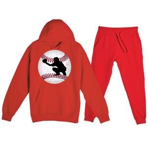 Baseball Catcher Gift Premium Hooded Sweatsuit Set