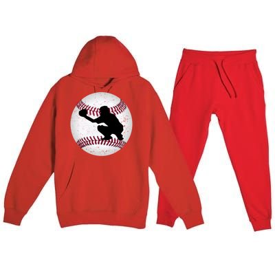 Baseball Catcher Gift Premium Hooded Sweatsuit Set