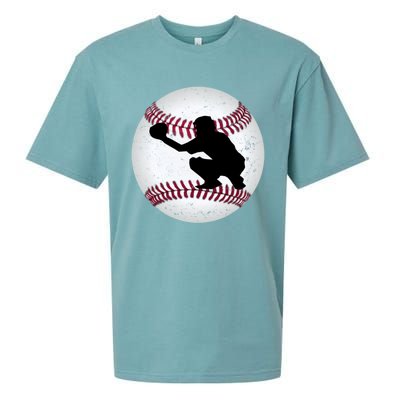 Baseball Catcher Gift Sueded Cloud Jersey T-Shirt