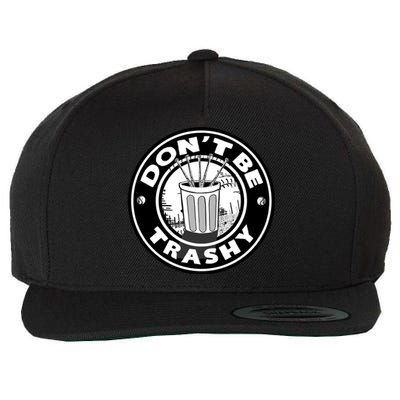 Baseball Cute Gift Don't Be Trashy Cute Gift Trash Can Gift Wool Snapback Cap