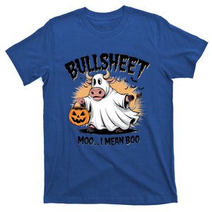 Bullsheet Cow Ghost Funny Moo I Mean Boo Halloween Spooky Gift T-Shirt