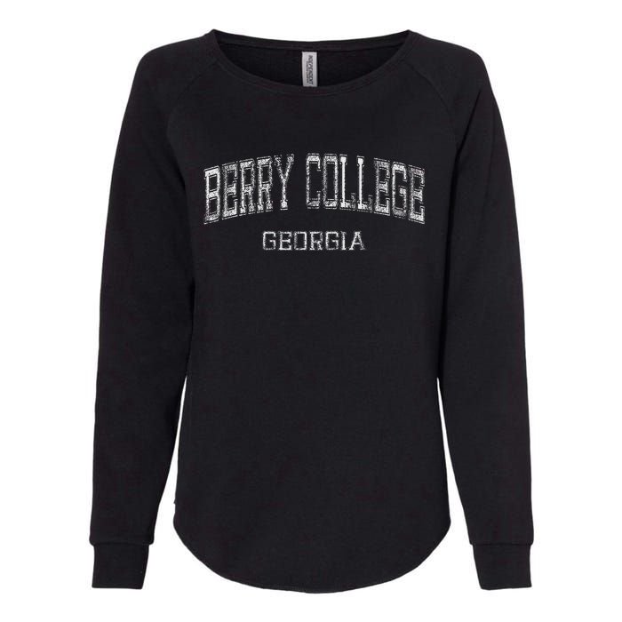 Berry College Georgia Retro Athletic Sports Womens California Wash Sweatshirt