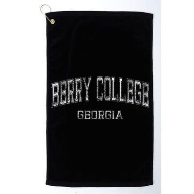 Berry College Georgia Retro Athletic Sports Platinum Collection Golf Towel