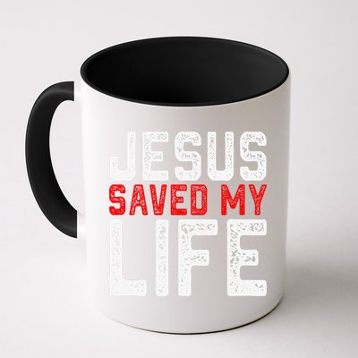 BOLD Christian Gift Jesus Saved My Life Mug