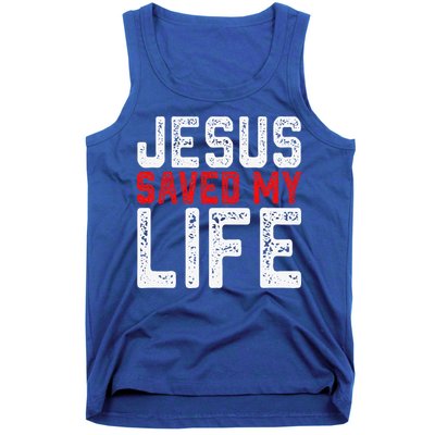 BOLD Christian Gift Jesus Saved My Life Tank Top
