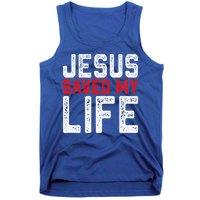 BOLD Christian Gift Jesus Saved My Life Tank Top