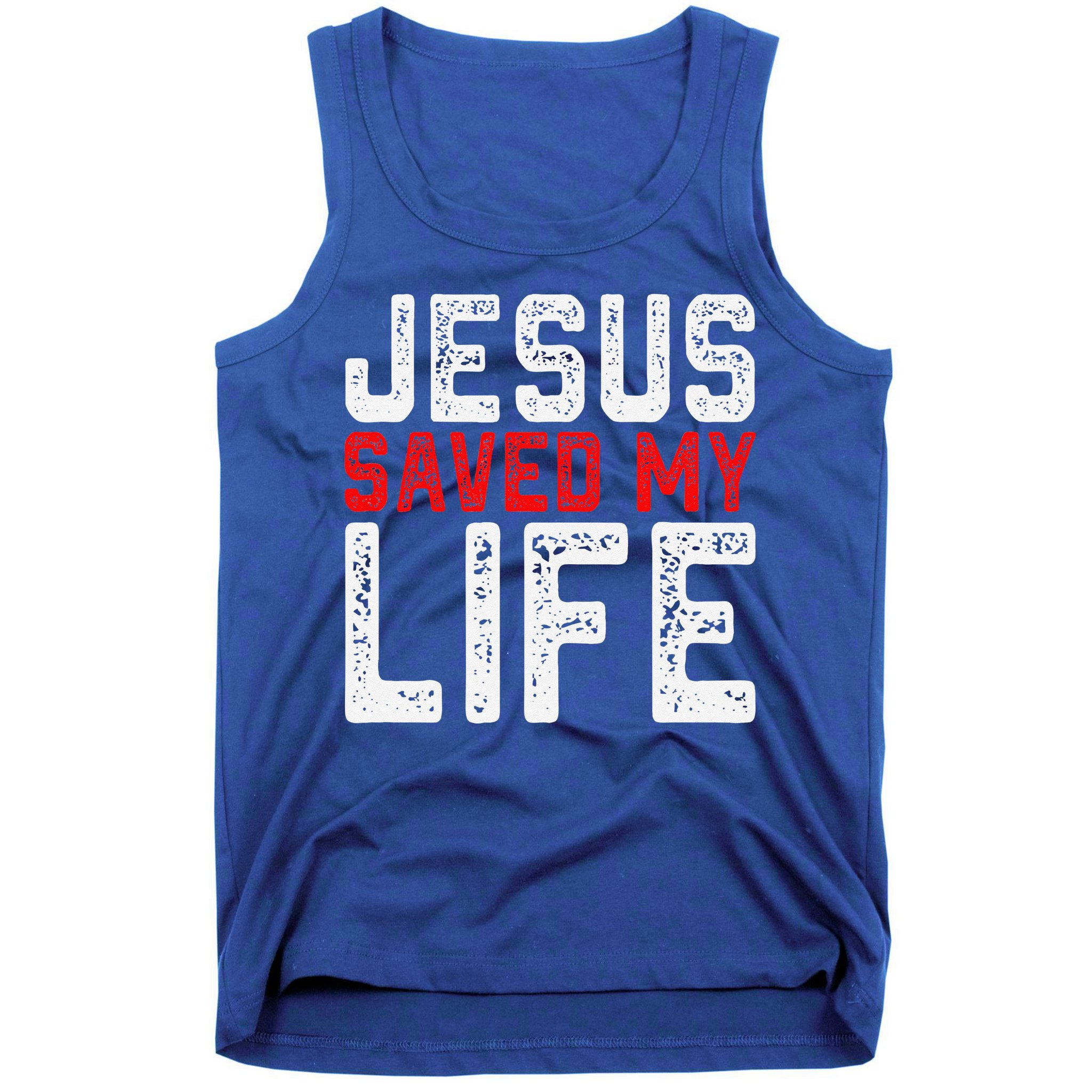 BOLD Christian Gift Jesus Saved My Life Tank Top