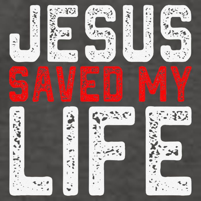 BOLD Christian Gift Jesus Saved My Life Vector Backpack