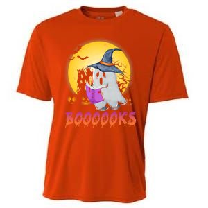 Boooks Cute Ghost Book Reading Halloween Costume Gift Cooling Performance Crew T-Shirt