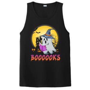 Boooks Cute Ghost Book Reading Halloween Costume Gift PosiCharge Competitor Tank