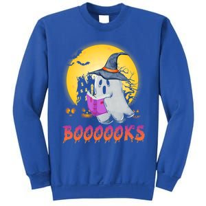 Boooks Cute Ghost Book Reading Halloween Costume Gift Sweatshirt