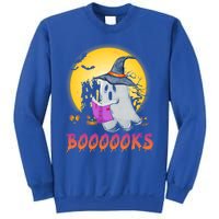 Boooks Cute Ghost Book Reading Halloween Costume Gift Sweatshirt