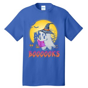 Boooks Cute Ghost Book Reading Halloween Costume Gift Tall T-Shirt