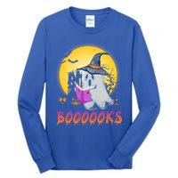 Boooks Cute Ghost Book Reading Halloween Costume Gift Tall Long Sleeve T-Shirt