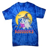 Boooks Cute Ghost Book Reading Halloween Costume Gift Tie-Dye T-Shirt