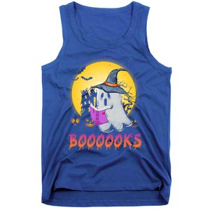 Boooks Cute Ghost Book Reading Halloween Costume Gift Tank Top