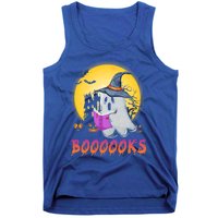 Boooks Cute Ghost Book Reading Halloween Costume Gift Tank Top